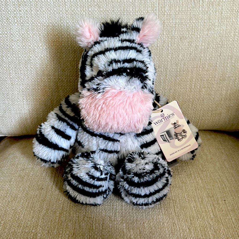 Zebra Warmies (13") NWT